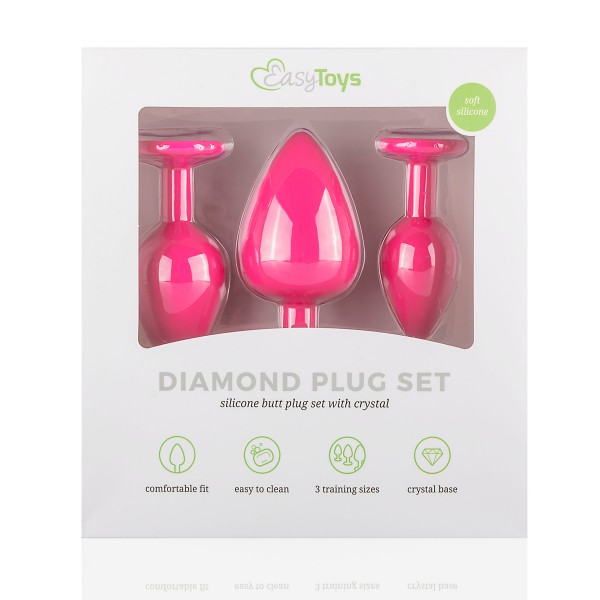 3er-Set Juwelenplugs Diamond Roses