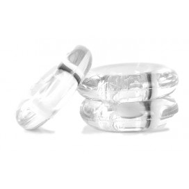 Set of 3 Clear Chubby Cockrings
