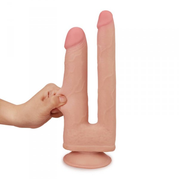 Dubbele Dildo SkinLike 18 x 3,5 cm