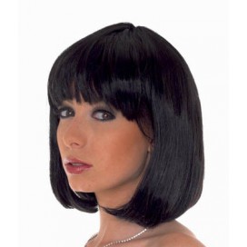 Square wig with fringe - Ebony black