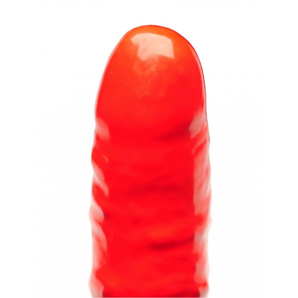 Dildo insuflável vermelho 16 x 4,5cm