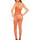 Rode wijdmazige jumpsuit - Open