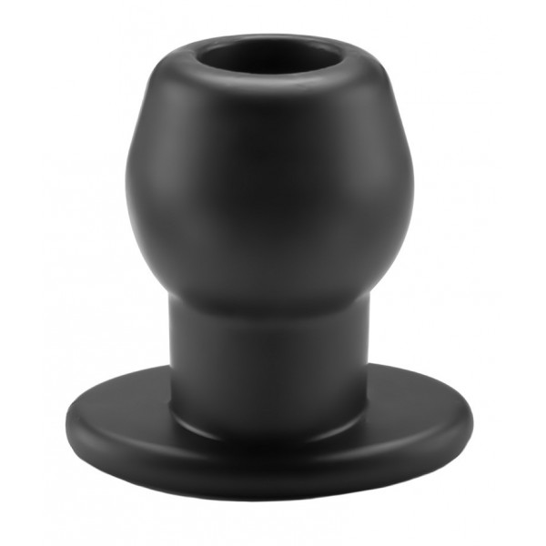 Ass Tunnel Plug Silicone Nero Extra Large 9 x 7 cm