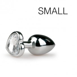 EasyToys Anal Collection Plug bijou argent avec coeur - Small 6.3 x 2.6 cm