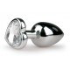 Silver Heart Jewelry Plug - SMALL 6.3 x 2.6 cm