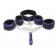 Bondage Kit with Collar and Handcuffs Purple