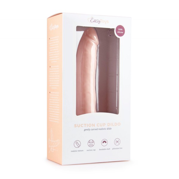 Dildo com ventosa Forma curva 19 x 4,5cm