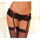 Black and pink suspender belt