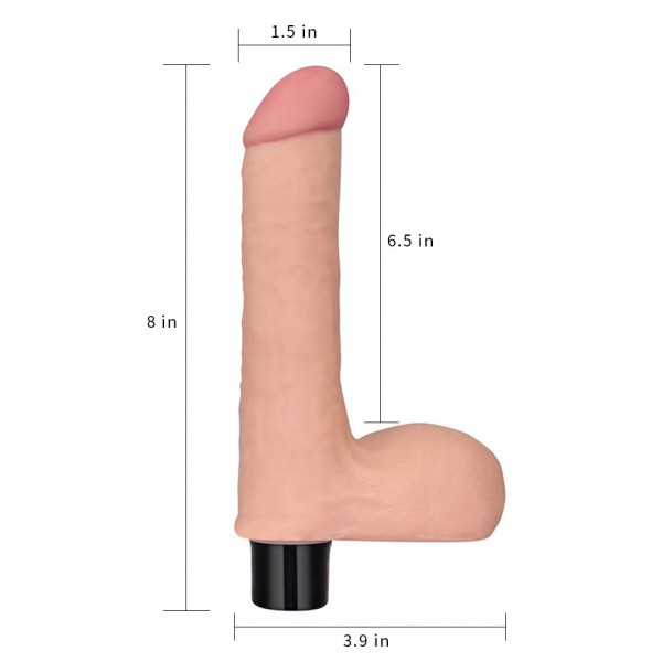 Vibrierender Dildo mit Real Soft Stipendien 14 x 4cm