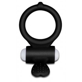 LoveToy Power Clit HEART Vibrierender Ring - Schwarz