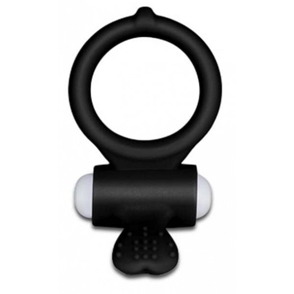 Anillo vibrador Power Clit HEART - Negro