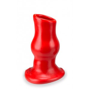 Oxballs Tapón Pig-Hole Deep Pequeño 15 x 7cm Rojo