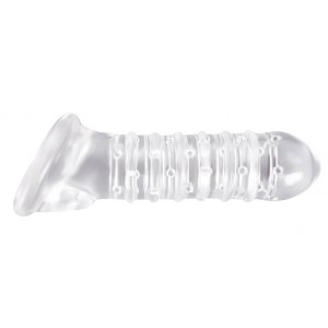 Renegade Funda para el pene RIBBED Renegade Transparente 16 x 4 cm