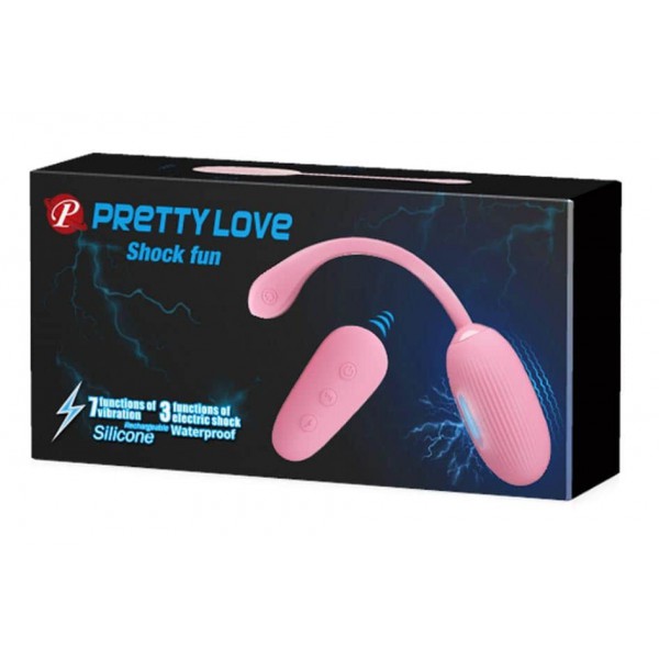 Uovo senza fili rosa Shock Fun - 19 x 3,2 cm