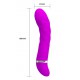 Truda design vibrator 19.5 x 3.5cm - Purple