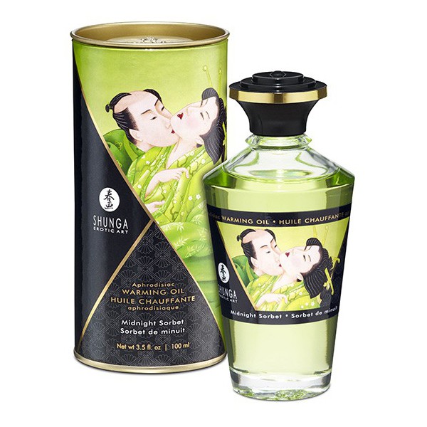 Huile de massage Chauffante Aphrodisiaque - SORBET de Minuit 100ml 