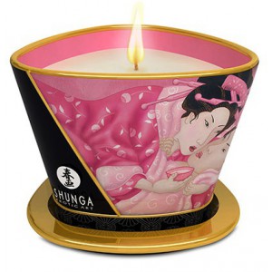 Shunga Vela de massagem APHRODISIA Pétalas de rosa 170mL