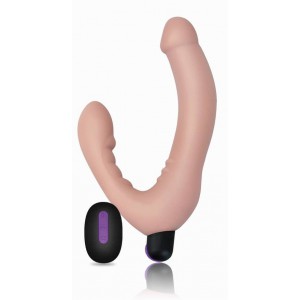 LoveToy Consolador con cinturón vibrador y mando a distancia IJOY