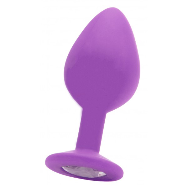 Large Diamond Butt Plug - Purple
