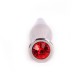 Plug for penis with jewel SMOOTH Red 11mm