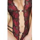 Kanten bodysuit - Roses rouges