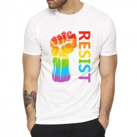 T-shirt Arco-íris Resistente Branco