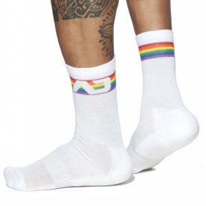 Addicted AD RAINBOW White Socks