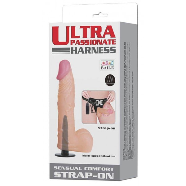 Dildo vibrante Ultra Harness 15 x 3,5 cm