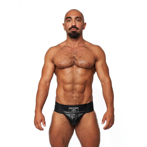 Mister B Leren Jockstrap Zwart