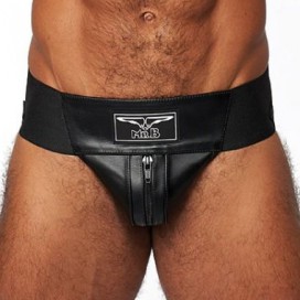 Mister B Leren Jockstrap Zwart