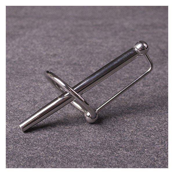 Urethral piercing rod with ring PRINCESS WAND 7.5cm x 6mm