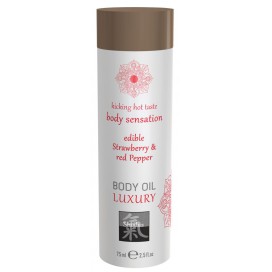 Essbares Massageöl - ERDBEERE & ROTE PAPRIKA 75ml