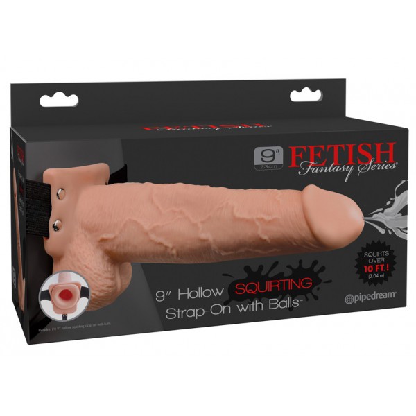 Strap-On Squirting Dildo 20 x 5,5 cm