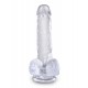 Dildo trasparente King Cock 13,5 x 3,5 cm