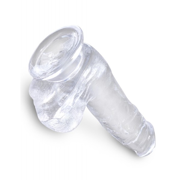 Dildo trasparente King Cock 13,5 x 3,5 cm