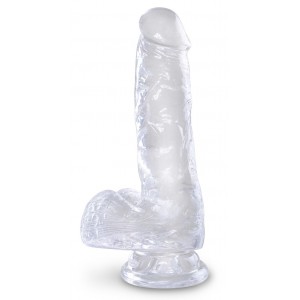 King Cock Dildo trasparente King Cock 13,5 x 3,5 cm