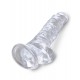 Gode transparent King Cock 18 x 4.7cm