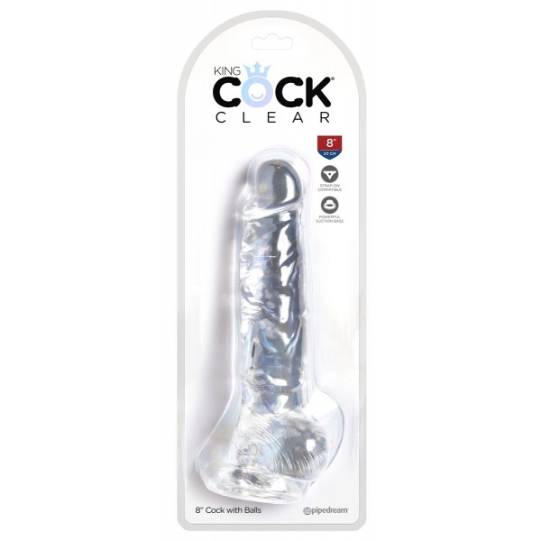 King Cock transparante dildo 18 x 4.7cm