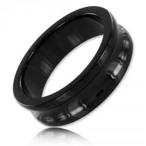 Stainless Steel Cockring Belowed schwarz 15mm