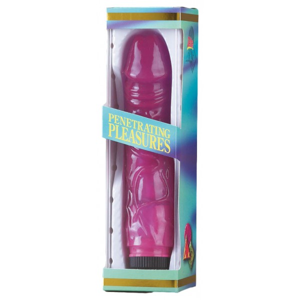 Vibrating Dildo Jelly Vibrator Violet 19 x 4.6 cm